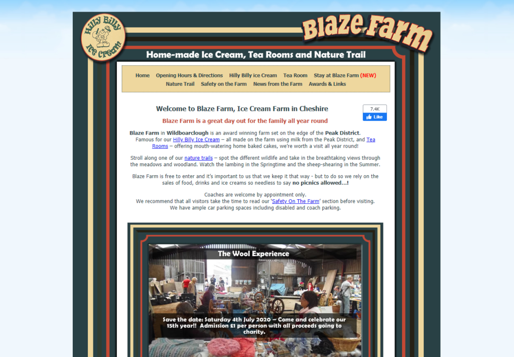 Blaze Farm website