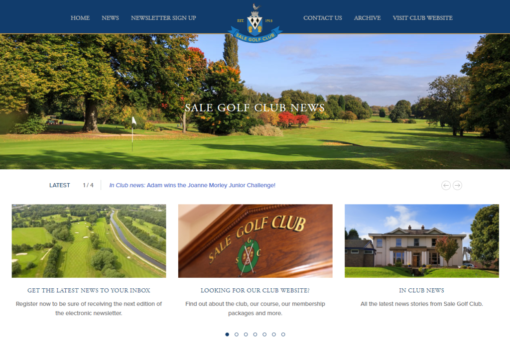 Sale Golf Club News website