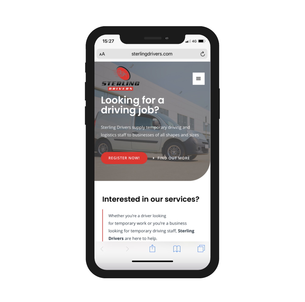 Sterling Drivers, mobile site