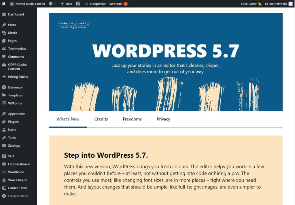 What's new in WordPress 5.7