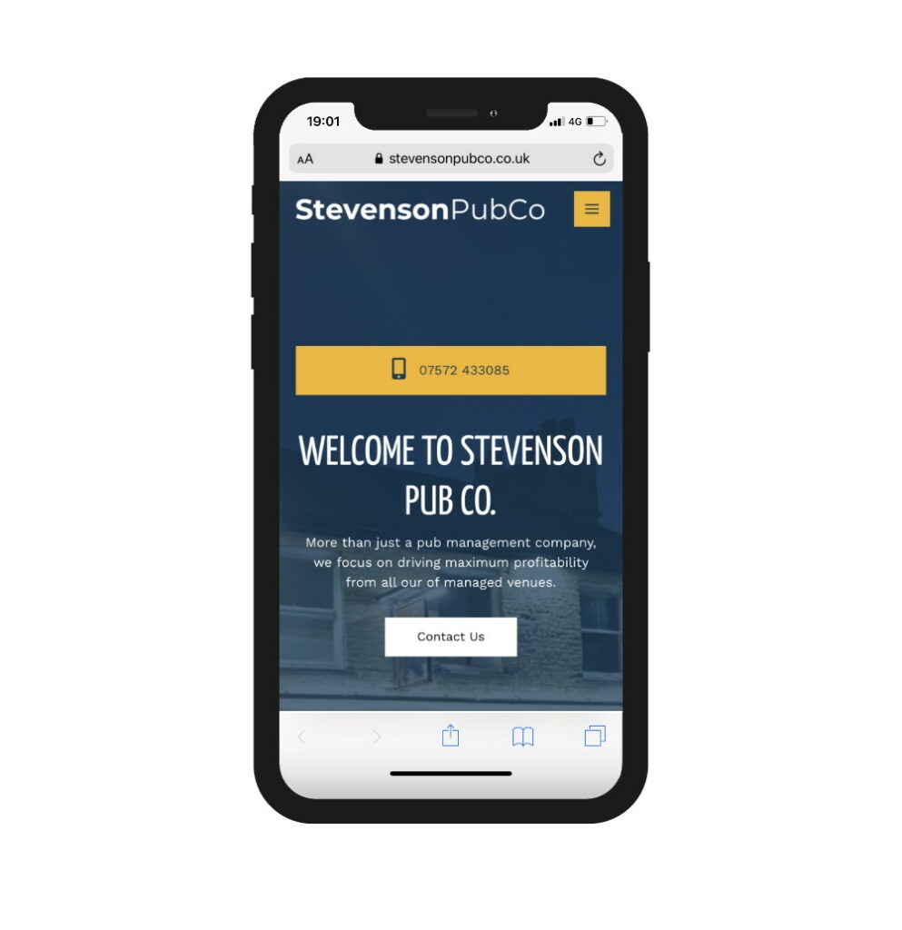 Stevenson Pub Co, mobile brochure site